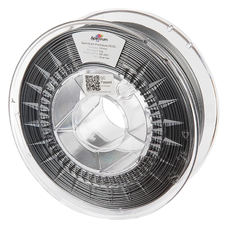 Filament 3D Spectrum Premium PET-G argent (silver star) 1,75 mm 1kg