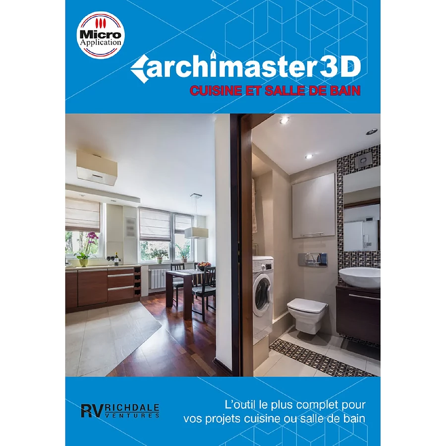 Logiciel image et son ArchiMaster 3D Cuisine & Salle de Bain - Licence perpétuelle - 1 PC - A télécharger