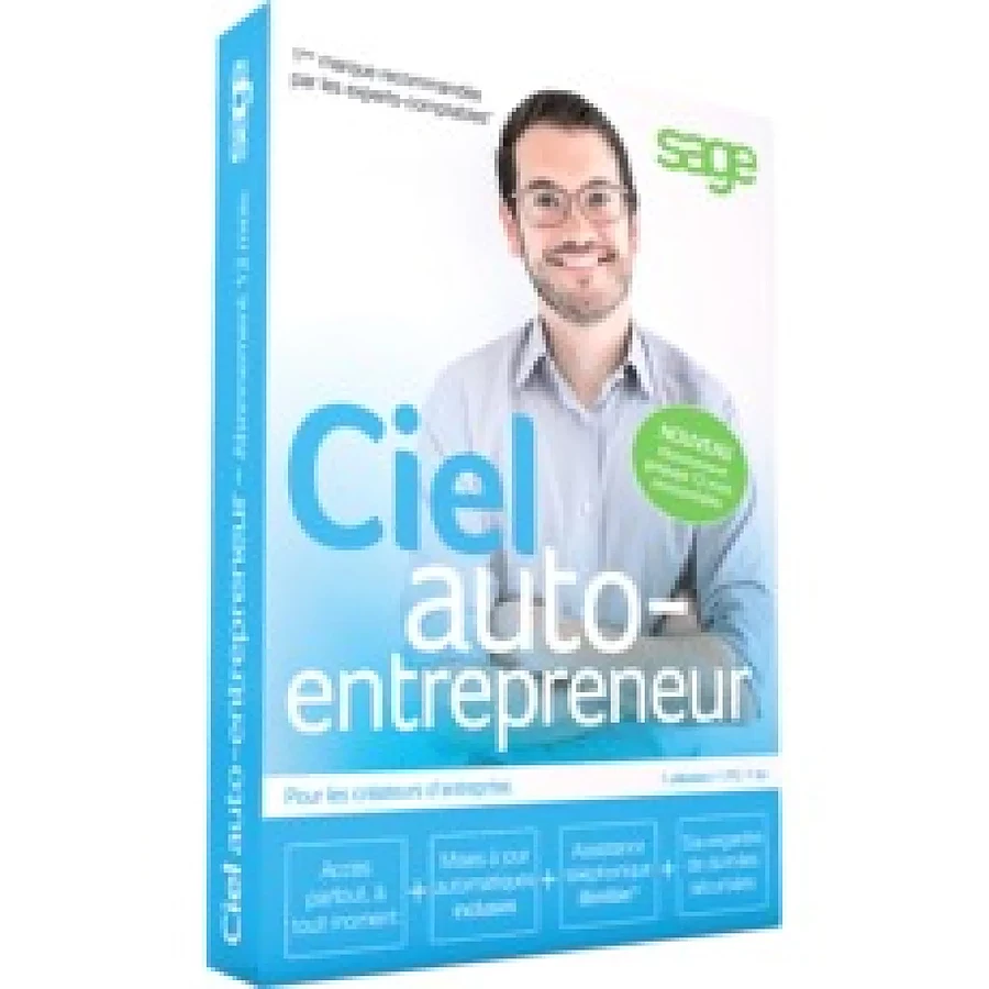 Logiciel comptabilité et gestion Ciel Auto-entrepreneur - Licence 1 an - 1 poste - A télécharger