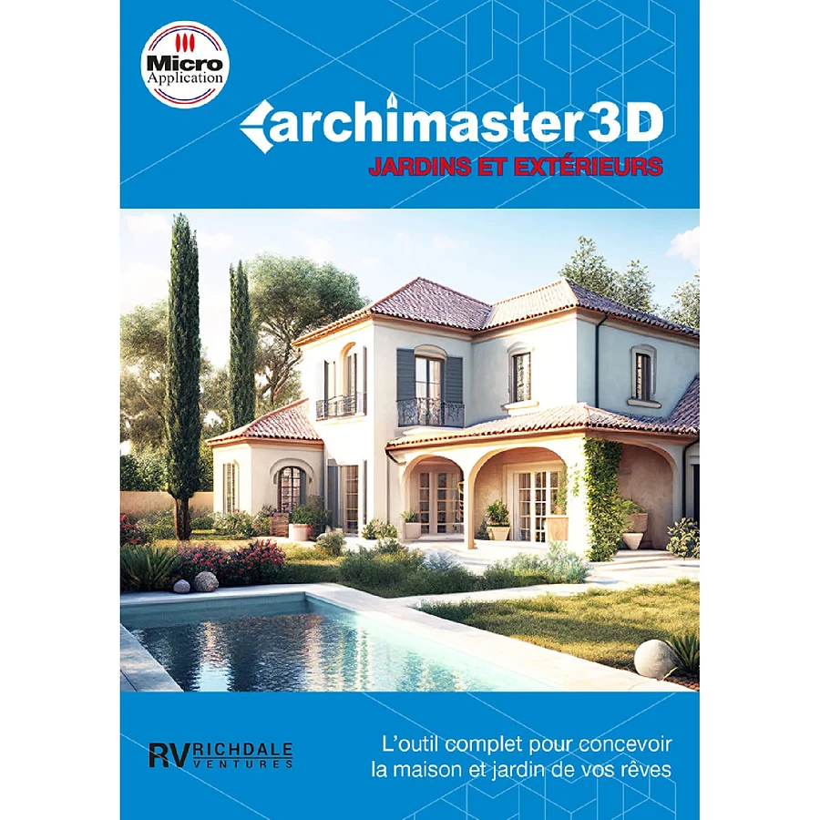 Logiciel image et son ArchiMaster 3D Jardins & Extérieurs - Licence perpétuelle - 1 PC - A télécharger