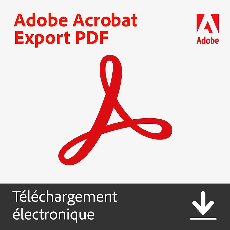 Logiciel bureautique Adobe Acrobat Export PDF - Abonnement 1 an - 1 utilisateur - A télécharger