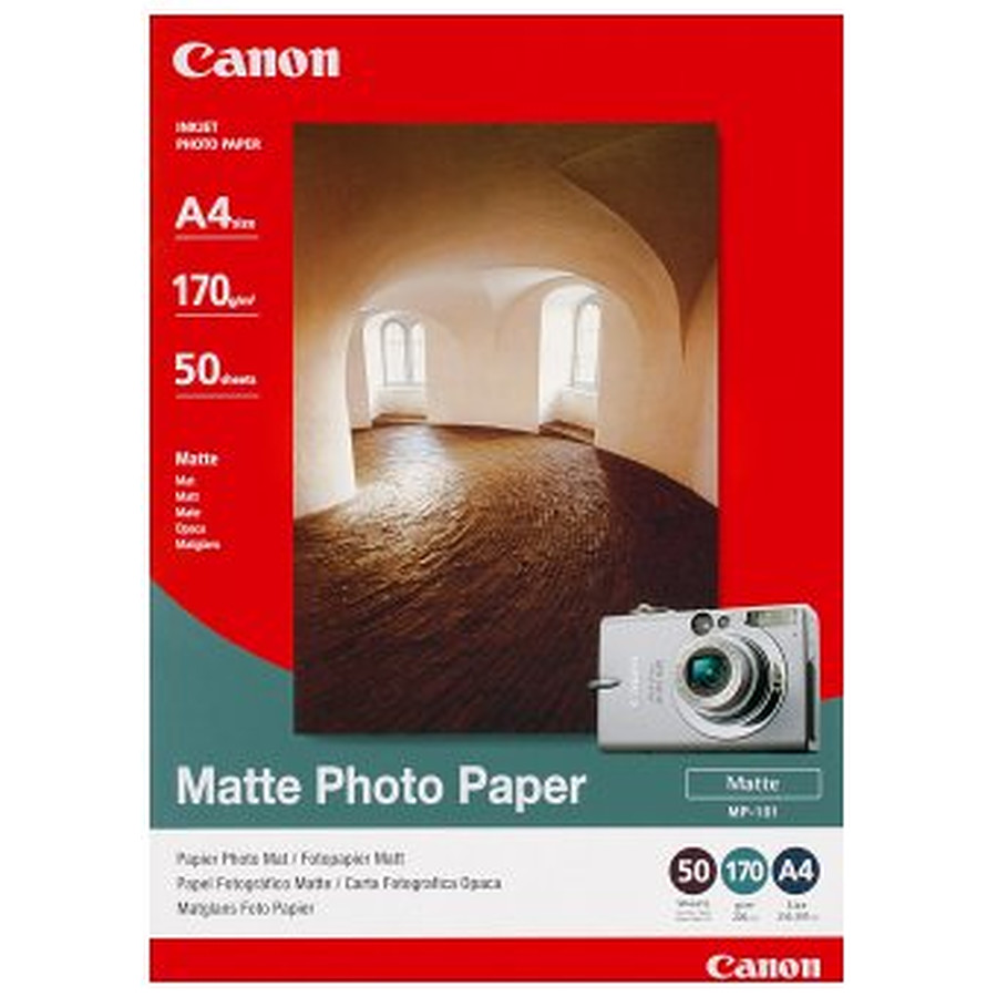 Papier imprimante Canon Papier photo mat A4 - MP-101