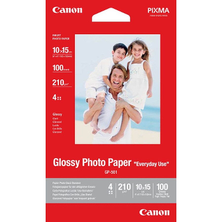 Papier imprimante Canon Papier photo 10x15 - GP-501