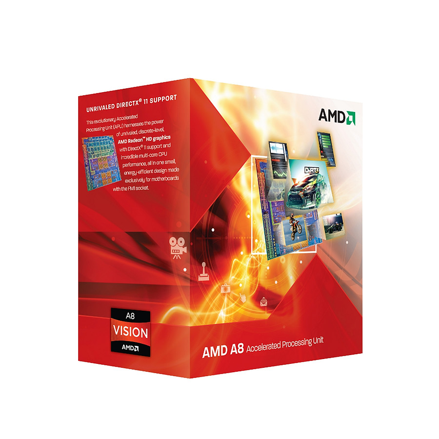 Processeur acc/él/ér/é quadricoeur AMD A8-3870 / avec graphique d/édi/é AMD RadeonTM / HD 6550D Socket FM1