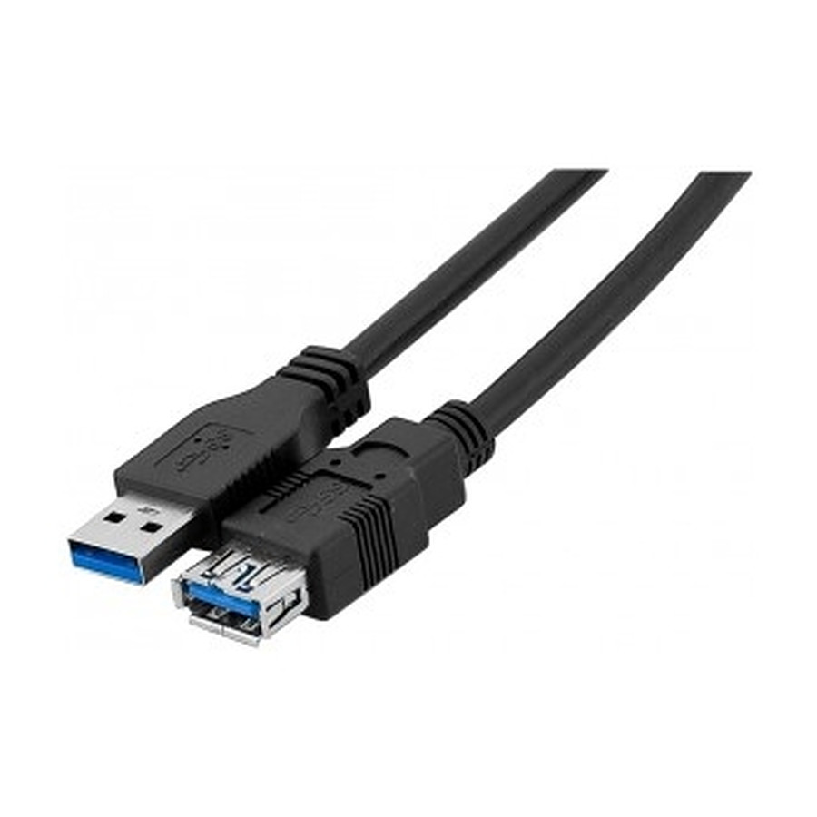 Câble USB Rallonge USB 3.0 (A/A) Noir - 1,8m