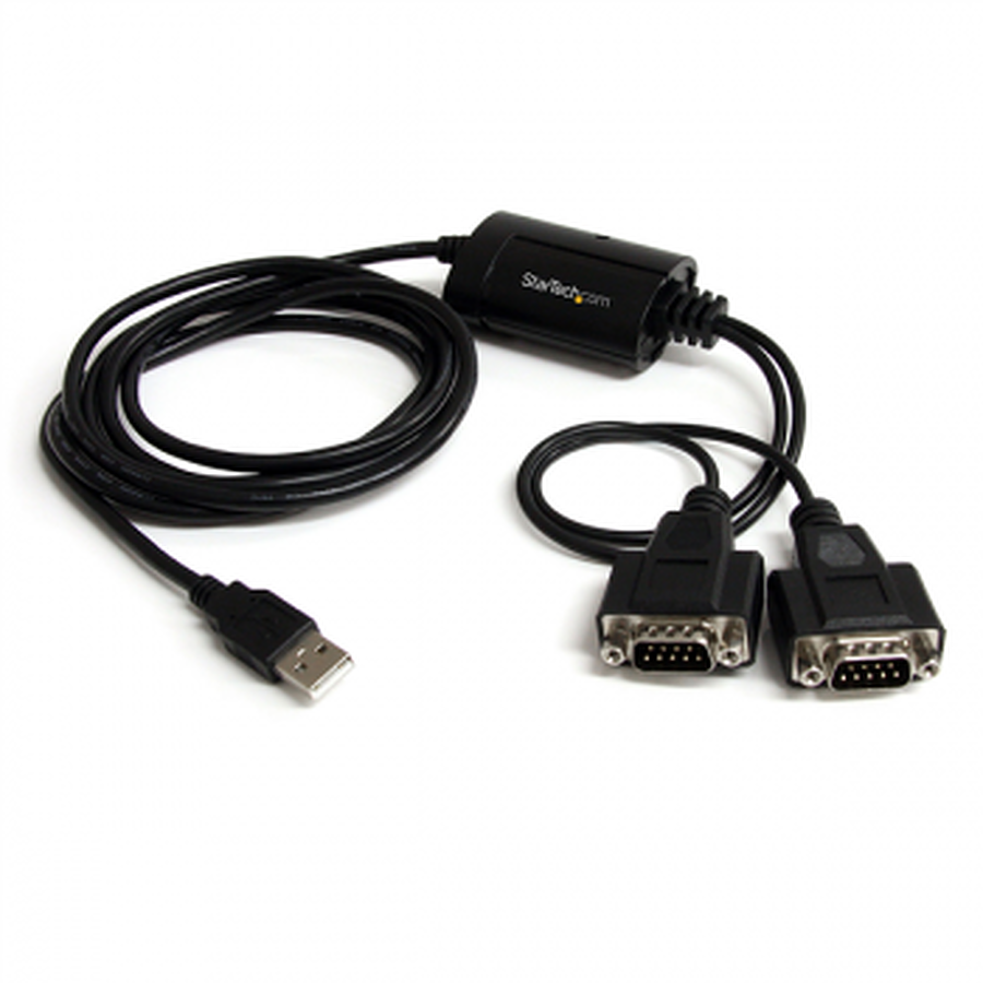 Câble USB StarTech.com Câble FTDI USB 2.0 / 2 DB9 (série RS232) - 1,8m