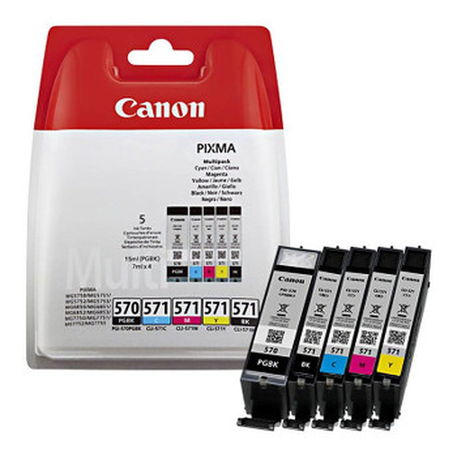 Cartouche d'encre Canon PGI-570/CLI-571 Multipack (C/M/J/N)