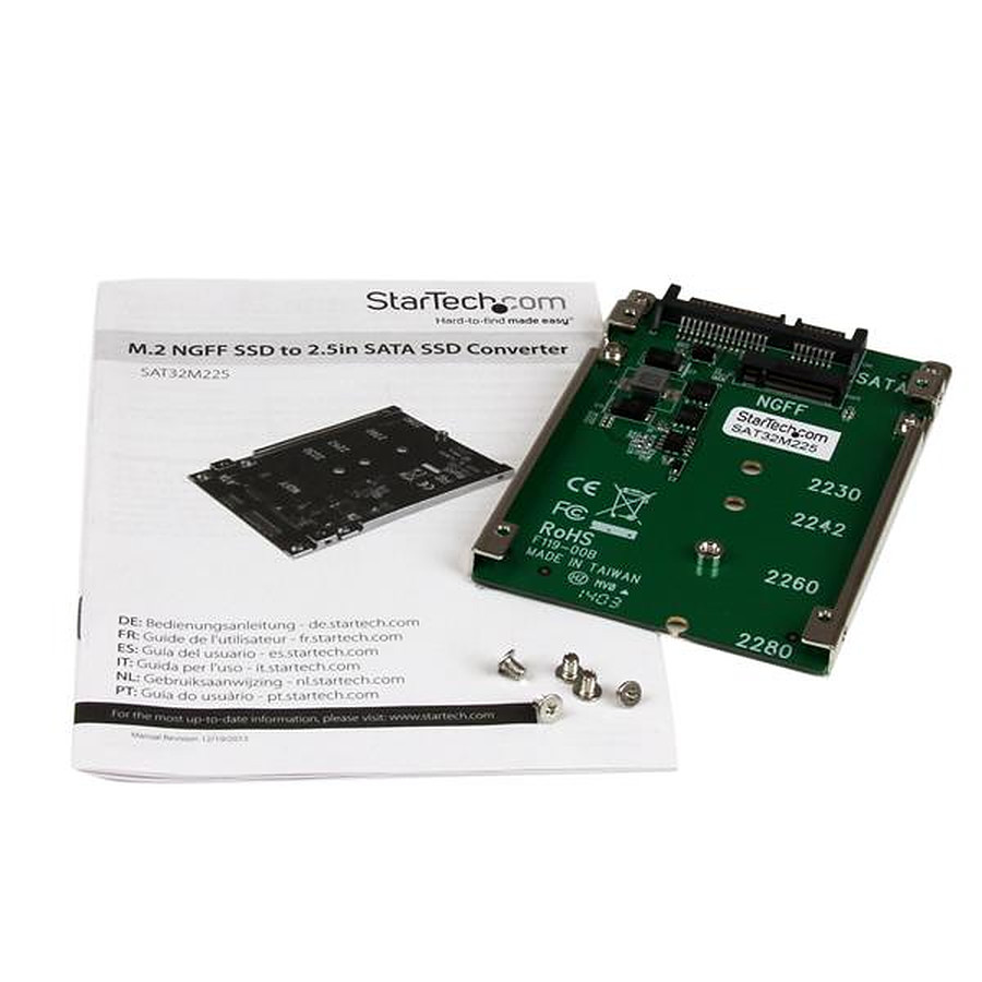 StarTech.com Adaptateur M.2 NGFF SSD vers SATA 2,5 - Câble Serial