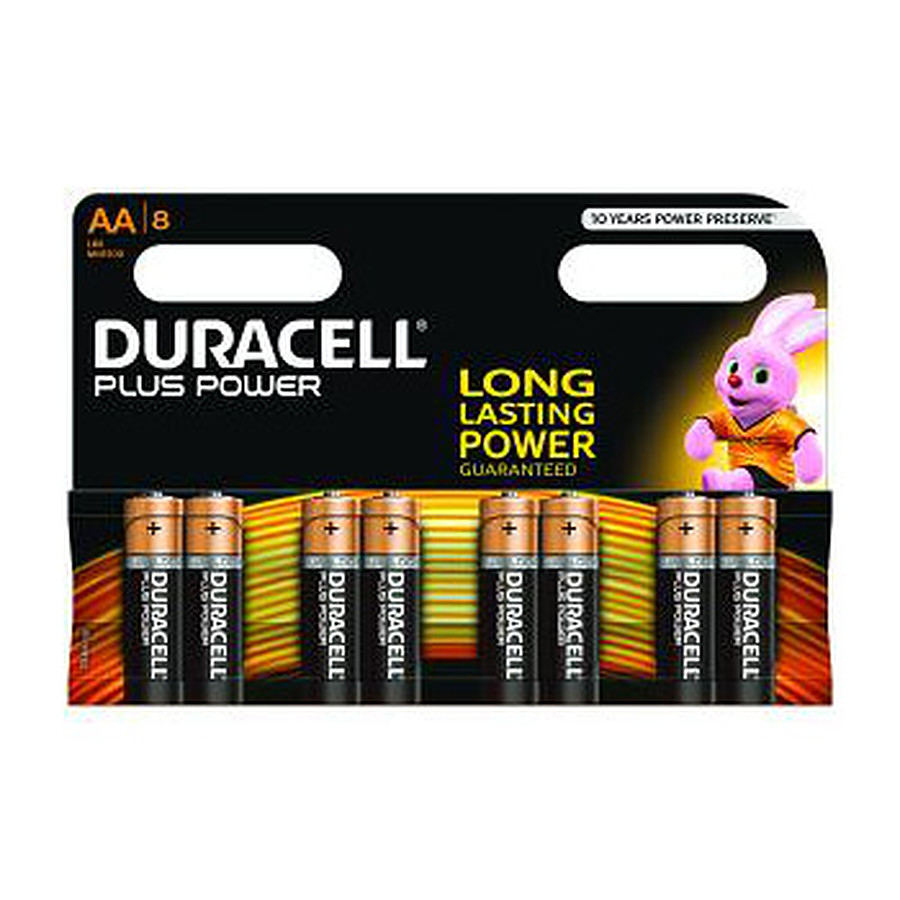 Pile et chargeur Duracell Piles Alcaline Plus Power AA LR06 (par 8)