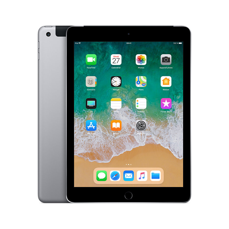 Tablette reconditionnée Apple iPad (2018) Wi-Fi + Cellular - 128 Go - Gris · Reconditionné