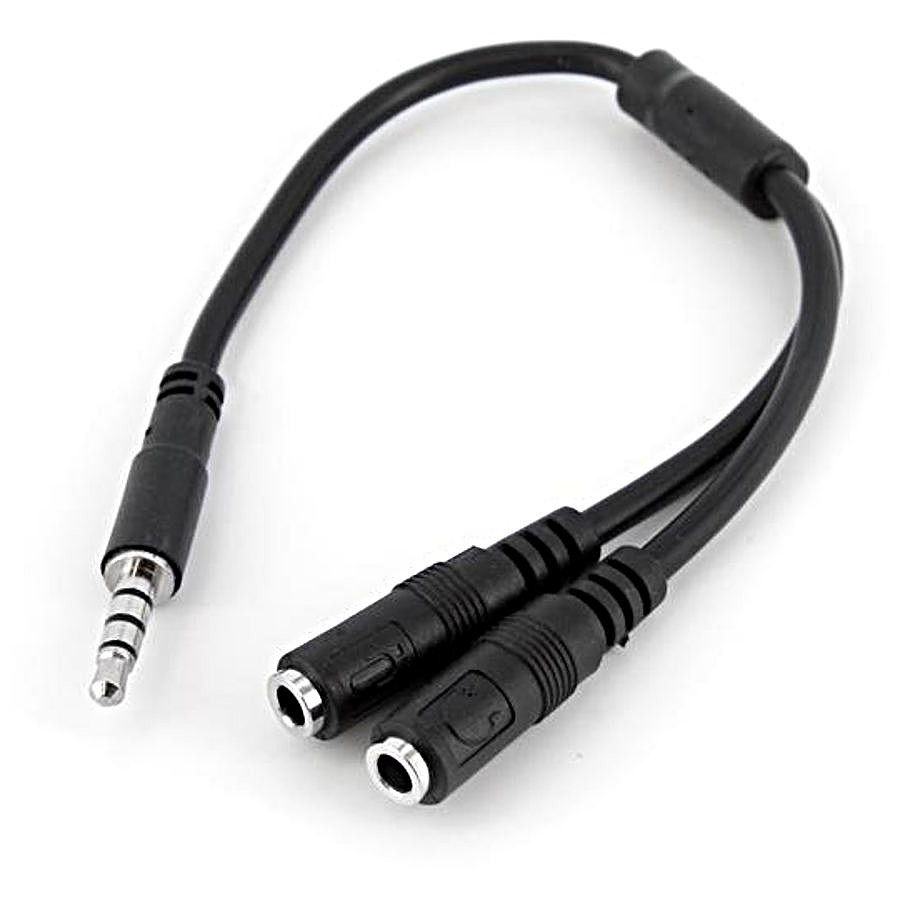 Adaptateur micro/casque 3,5mm stereo vers jack 3,5