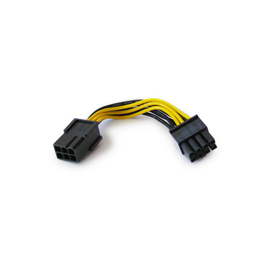 Câble d'alimentation Akasa Adaptateur PCI-Express 6/8 broches - 10 cm