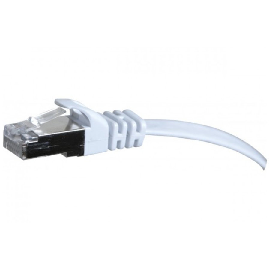 Câble RJ45 Cable RJ45 plat Cat 6 F/UTP 10 m (blanc)