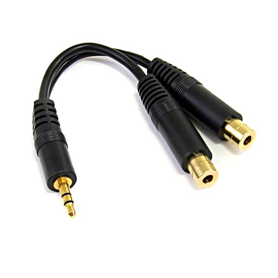 Adaptateur audio StarTech.com Câble répartiteur stéréo 15 cm - Jack 3,5 mm
