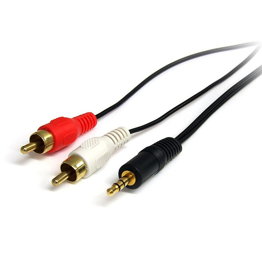 Adaptateur audio StarTech.com Câble audio stéréo de 90 cm Mâle 3,5 mm / RCA mâle