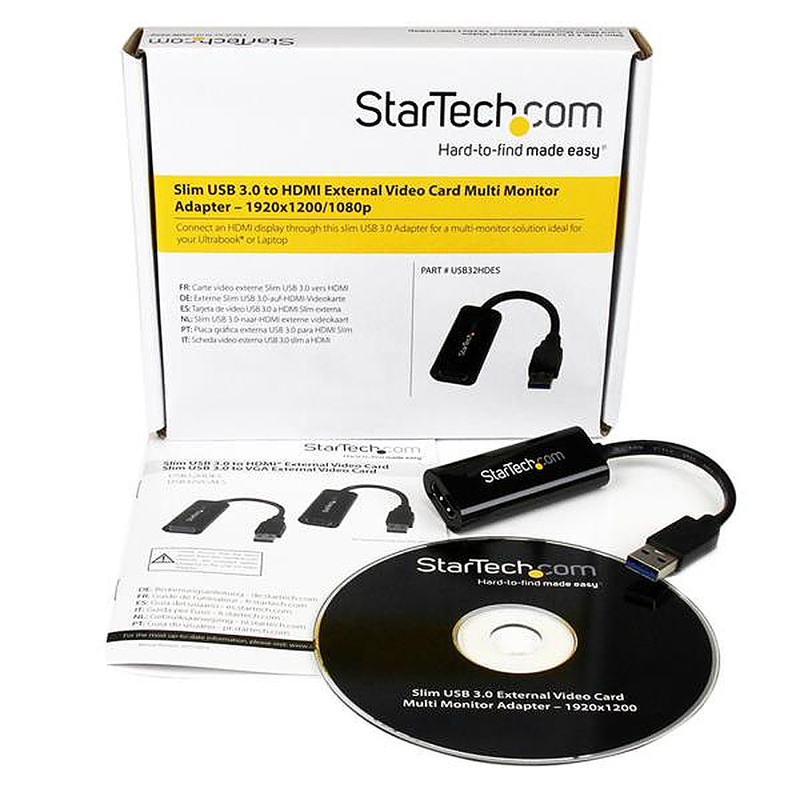 StarTech.fr Carte Graphique Externe USB 3.0 vers HDMI - Adaptateur  Graphique Vidéo Double Écran/Multi-Écrans Externe USB 3.0 vers HDMI pour  Mac et PC – Certifié DisplayLink – HD 1080p
