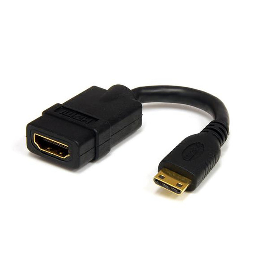 Câble HDMI StarTech.com Câble mini HDMI / HDMI (M/F) Haute vitesse - 12 cm