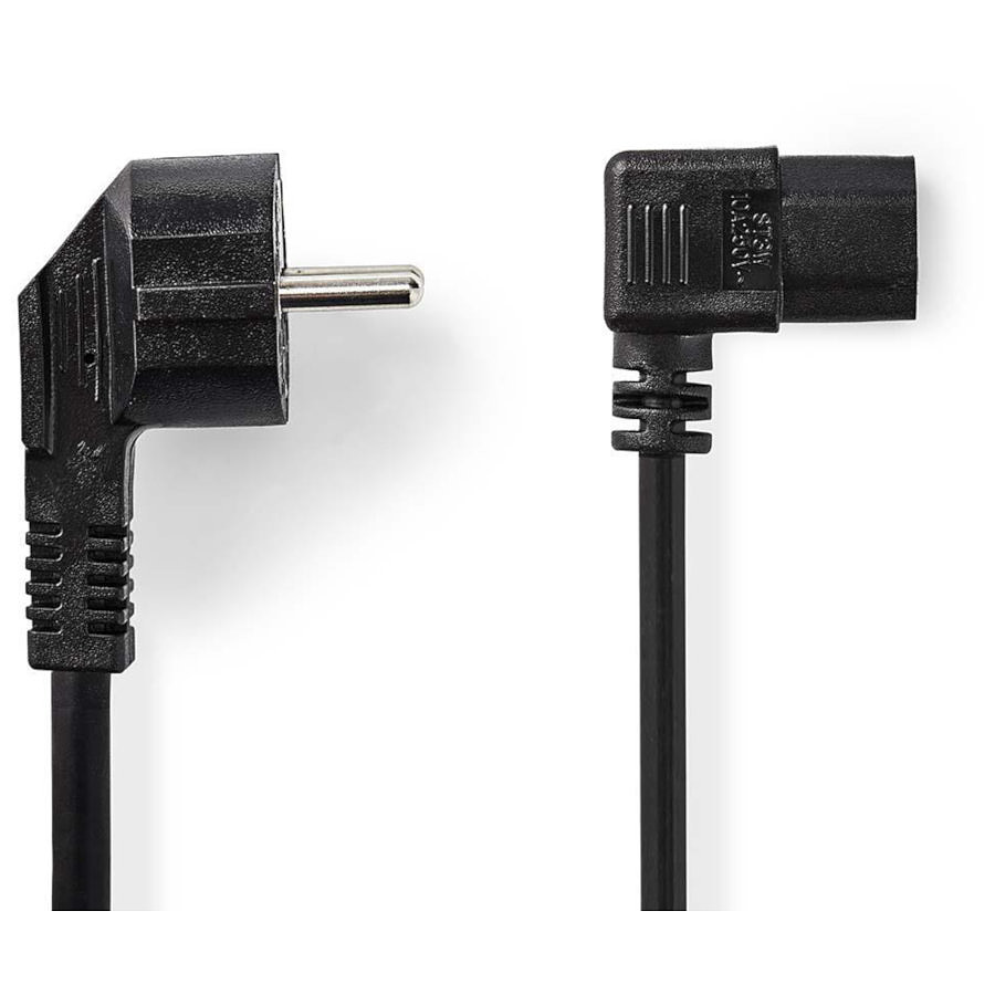 Câble d'alimentation NEDIS Câble d'alimentation coudé pour PC, moniteur et onduleur noir - 5 mètres