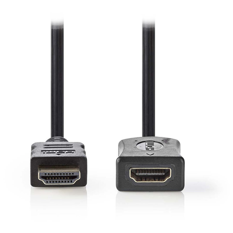 Câble HDMI NEDIS Rallonge HDMI haute vitesse avec Ethernet Noir (1 mètre)
