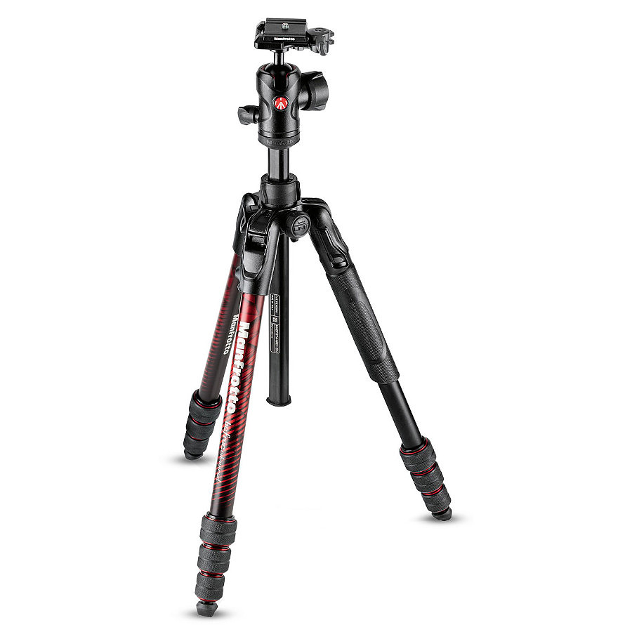 Trépied appareil photo Manfrotto Befree Advanced - MKBFRTA4RD-BH Alu/Rouge