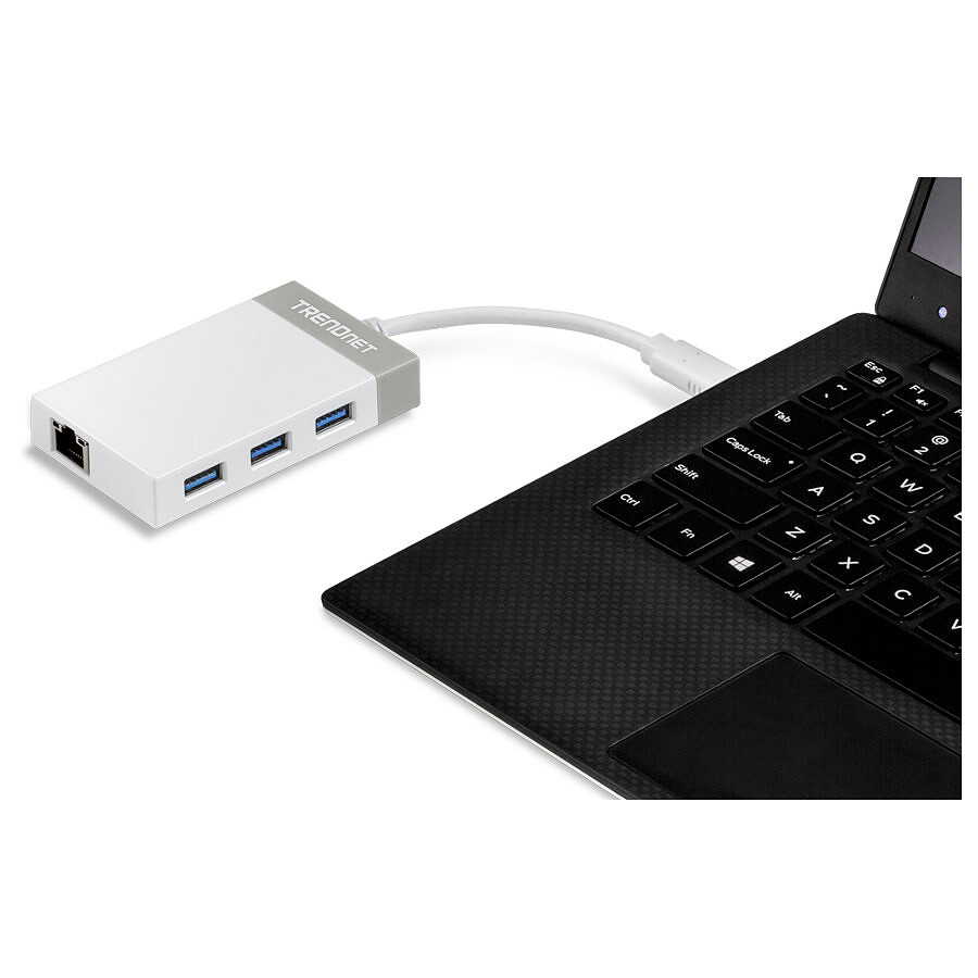 Trendnet Tuc Etgh3 Adaptateur Usb Type C Vers Gigabit Ethernet Hub Carte Réseau Trendnet 4636