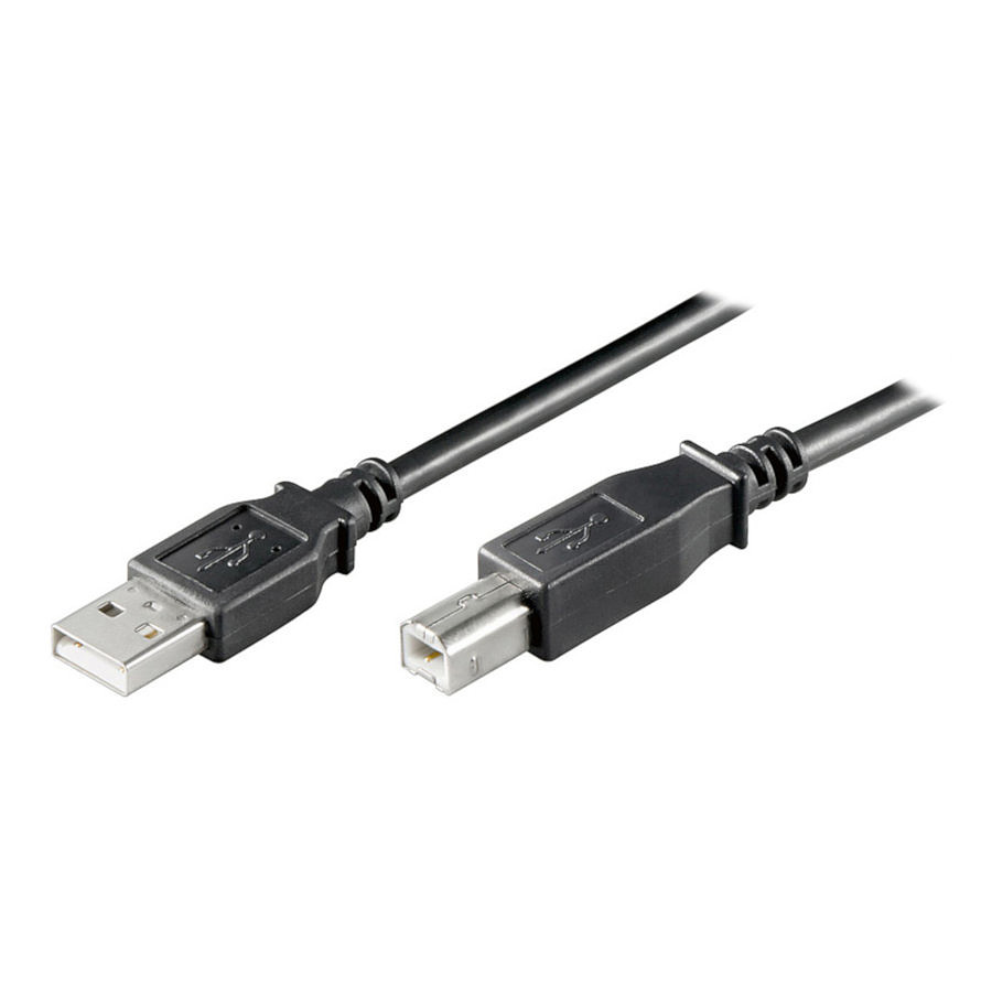 Câble Imprimante USB 2.0 A mâle / B mâle - 3m - Noir