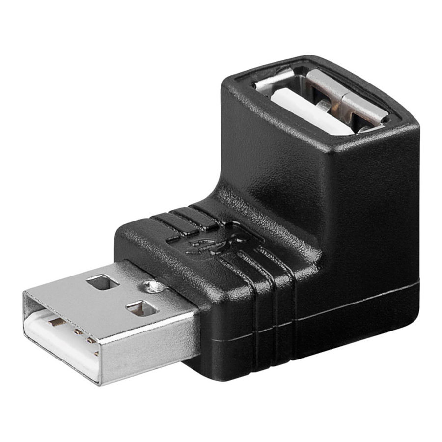 Adaptateur USB 2.0 type A mâle / type A femelle (coudé 90°) - USB