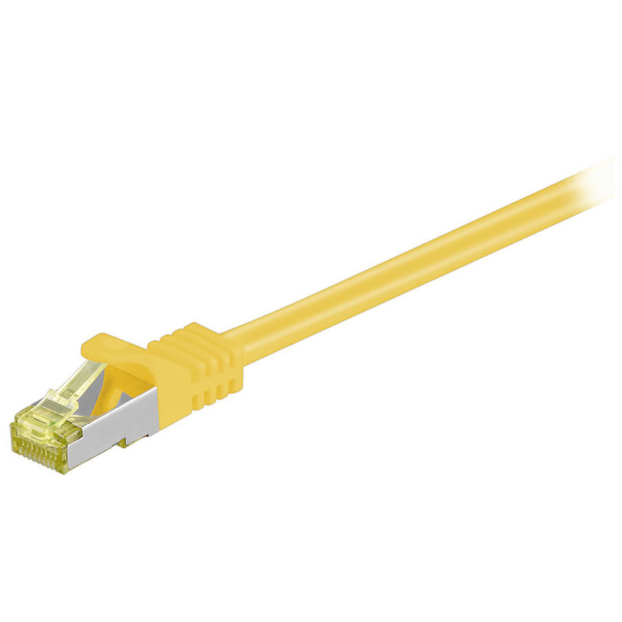 Câble ethernet SFTP jaune RJ45 Catégorie 7 25cm