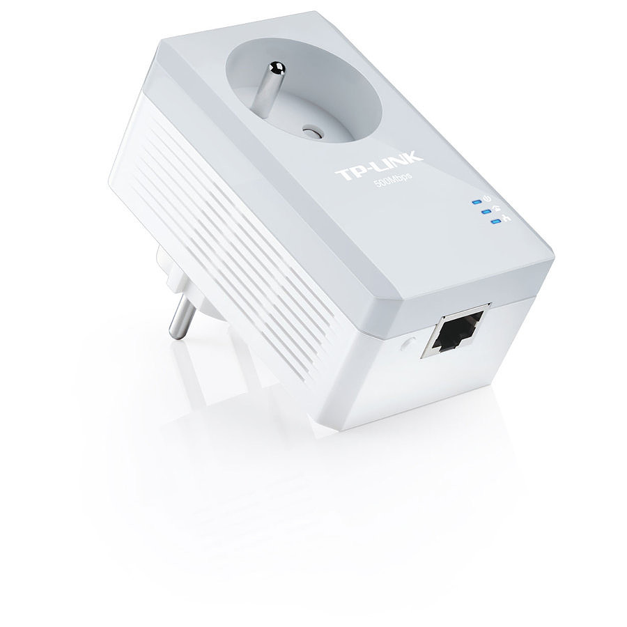 Kit 2 CPL AV1000 Gigabit avec prise gigogne AC1200 Blanc TP-Link - Wifi et  compatible Fibre