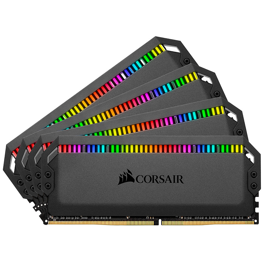 Mémoire Corsair Dominator Platinum RGB - 4 x 8 Go (32 Go) - DDR4 3600 MHz - CL18