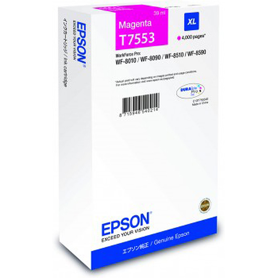 Cartouche d'encre Epson Magenta T7553 XL