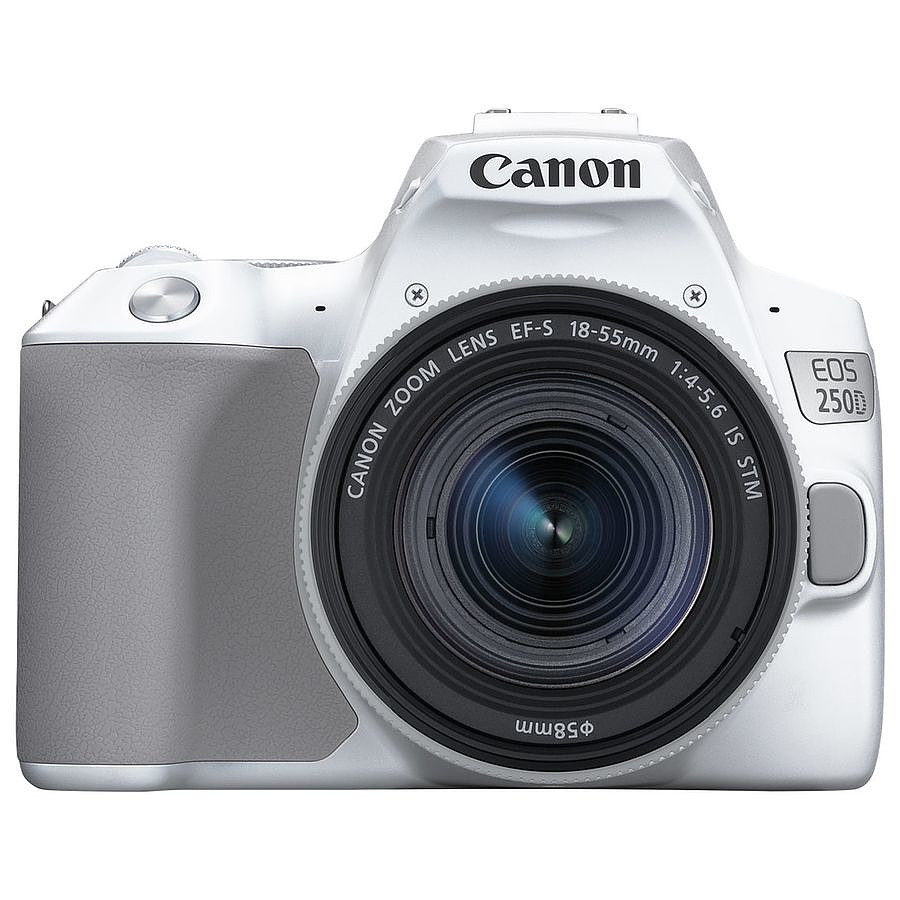 Appareil photo Reflex Canon EOS 250D Blanc + 18-55 IS STM Argent