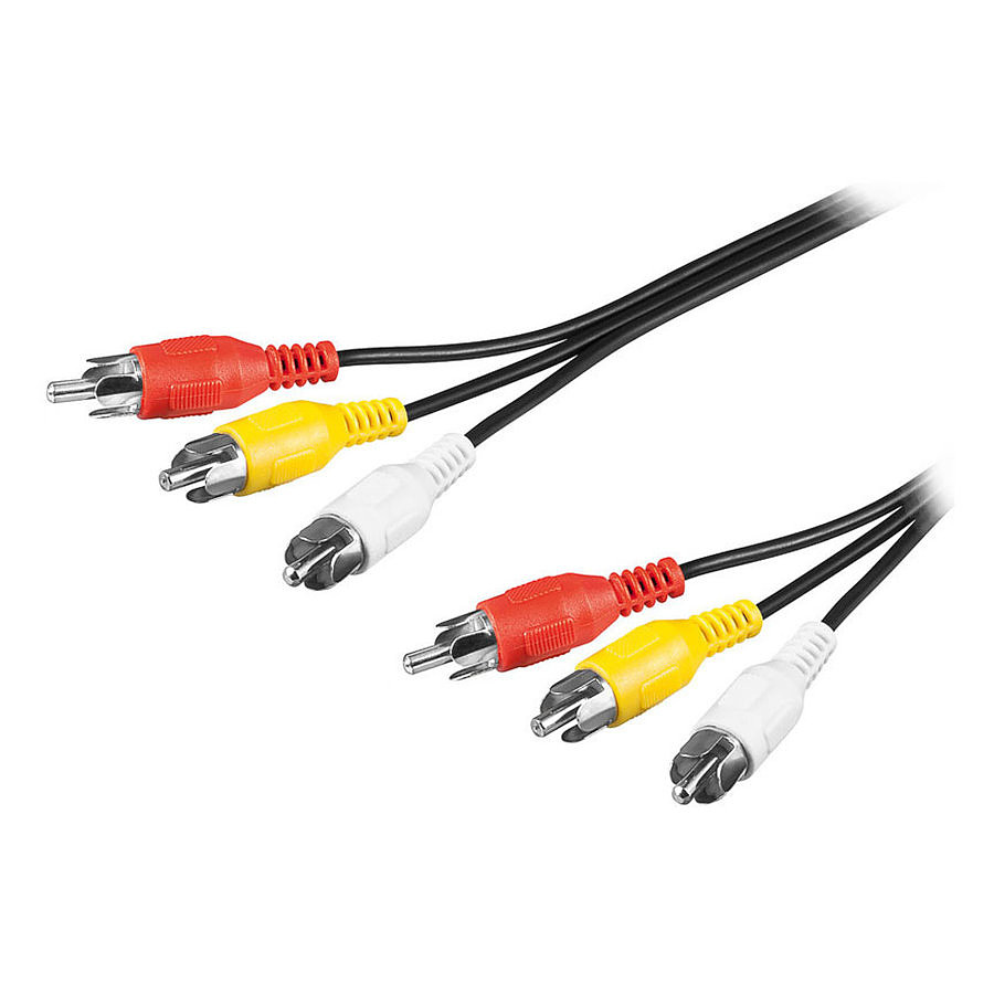 Câble vidéo-composite Câble audio/vidéo 3 RCA mâle/mâle (1.5 mètres)
