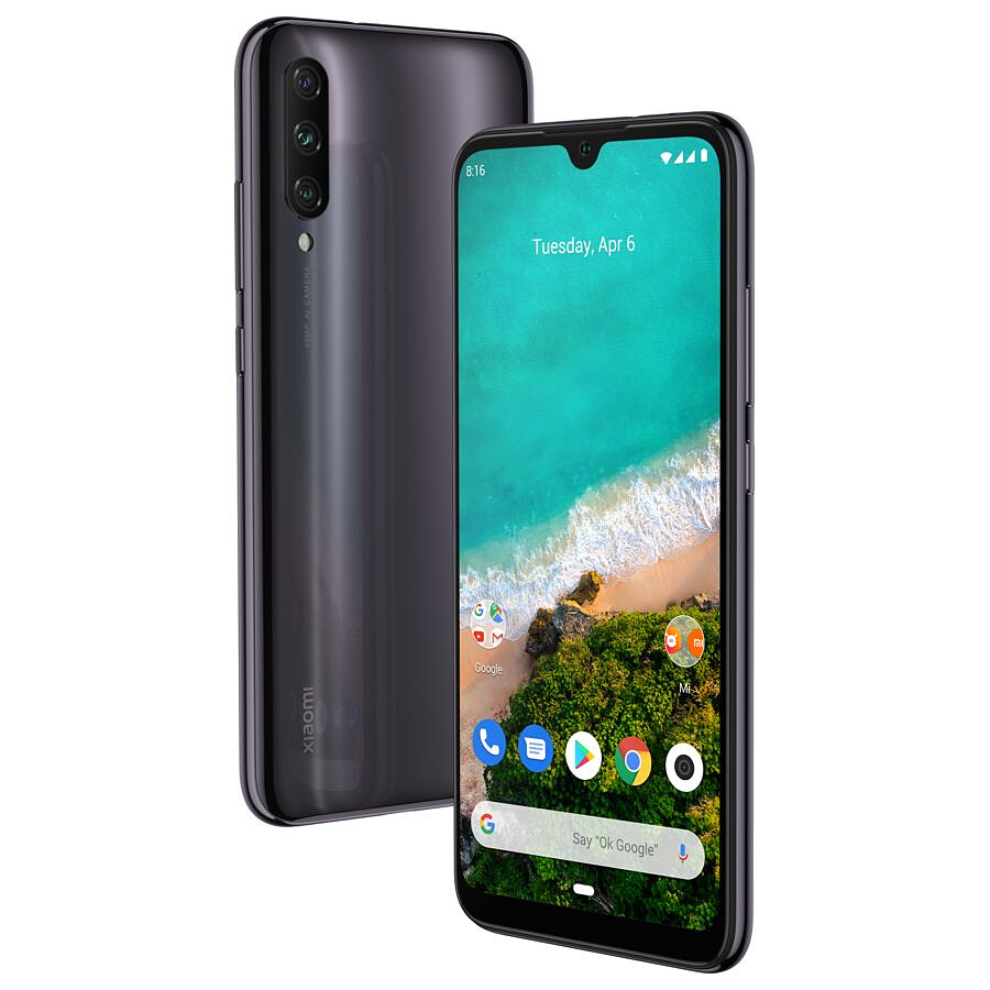 Smartphone reconditionné Xiaomi Mi A3 (noir) - 64 Go · Reconditionné