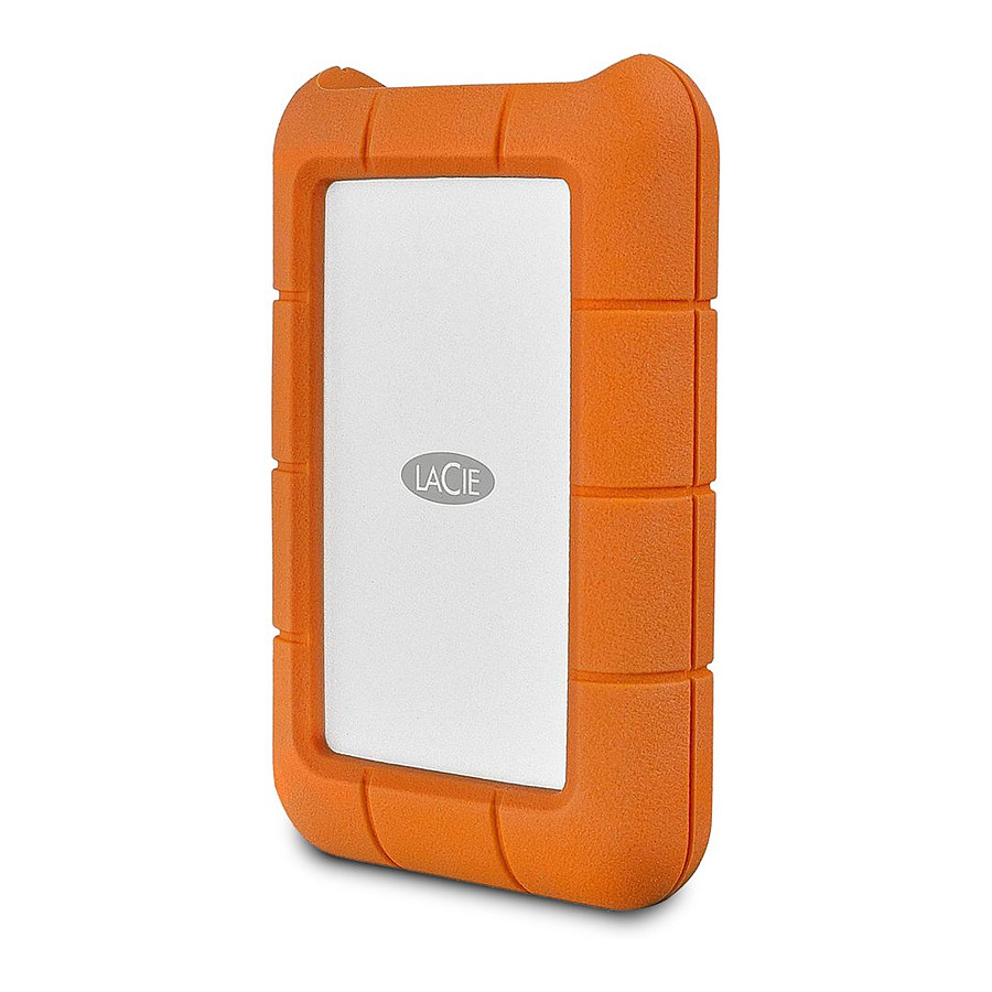 Disque dur externe LaCie Rugged Secure Thunderbolt USB-C - 2 To (Silver / Orange)