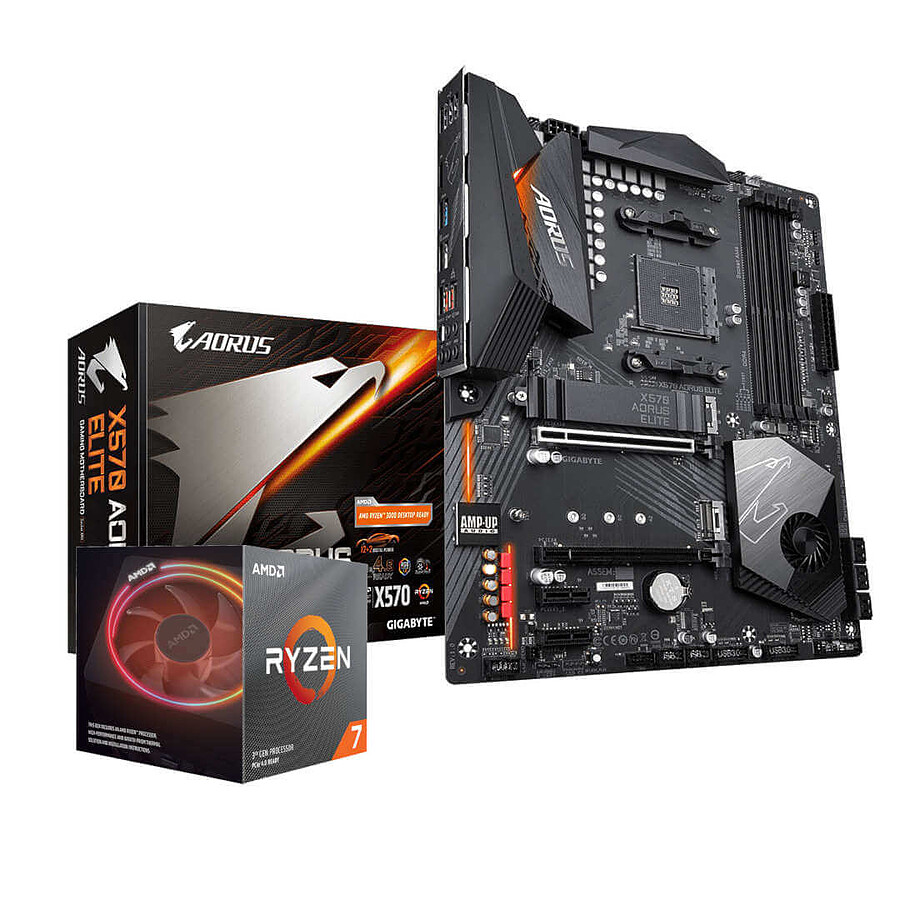 Ryzen 7 3700X   Gigabyte X570 AORUS ELITE - Kit upgrade PC Materiel.net ...