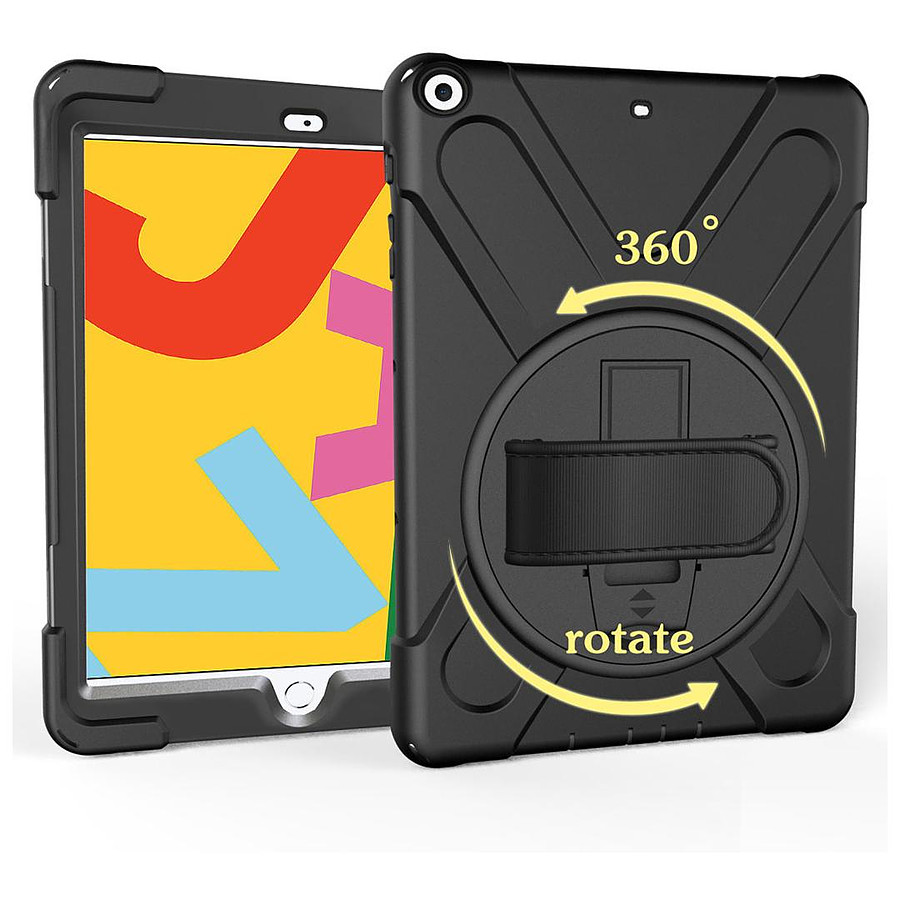 Accessoires tablette tactile Akashi Coque renforcée (noir) - Apple iPad 10.2 (Gen 8 et 9)
