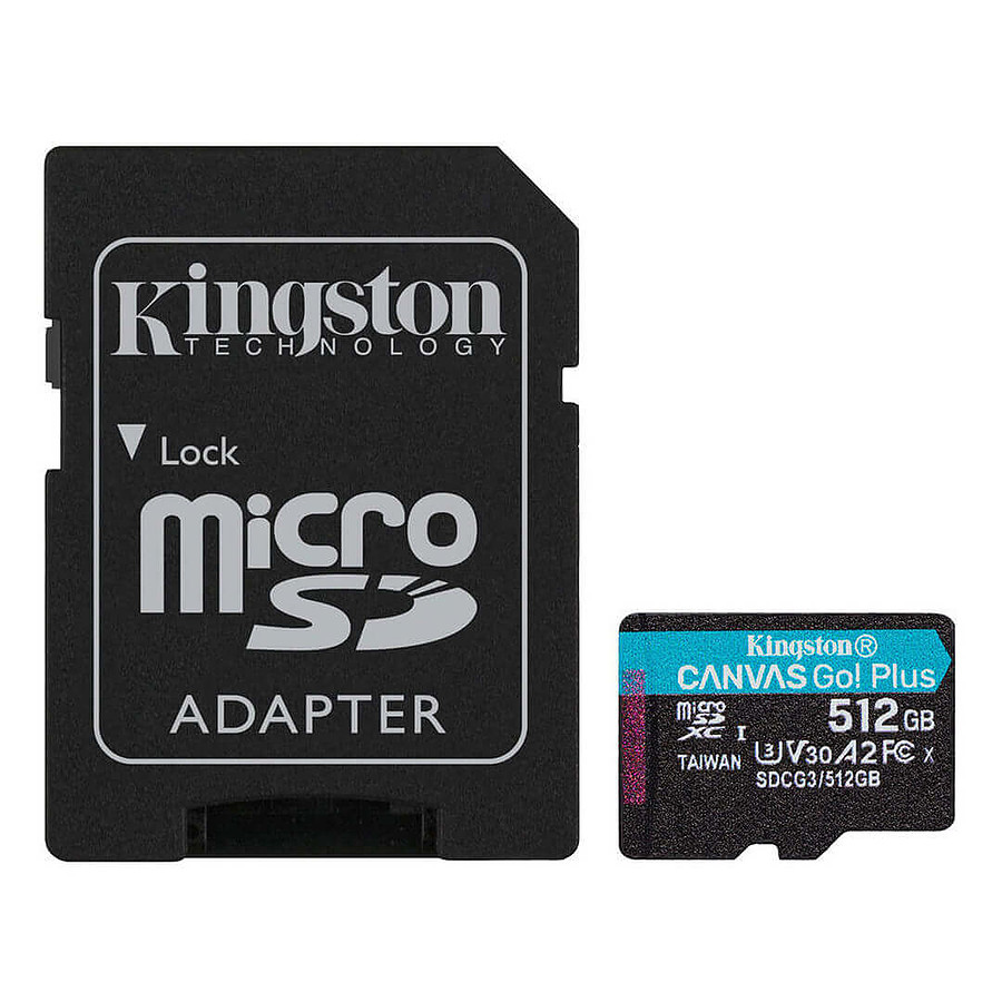 Carte mémoire Kingston Canvas Go! Plus SDCG3/512GB