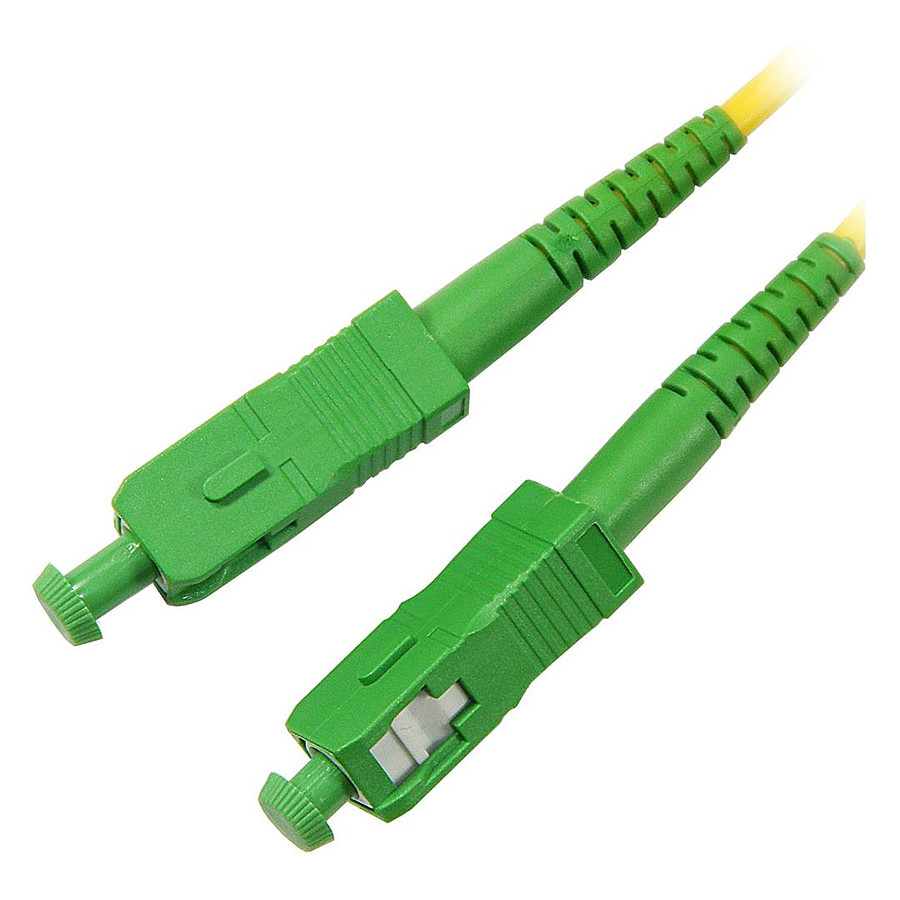 Câble fibre Optique Jarretière optique simplex monomode 9/125 SC-APC/SC-APC - 15 m