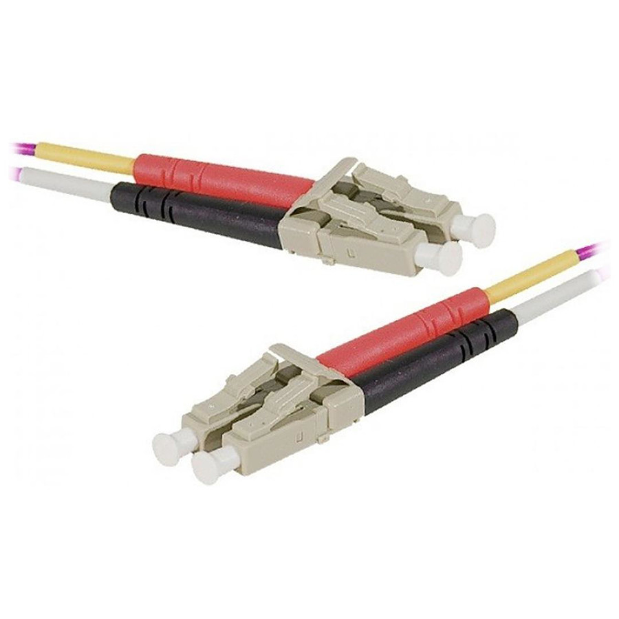 Câble fibre Optique Jarretière optique duplex multimode 2mm OM4 LC-UPC/LC-UPC - 2 m
