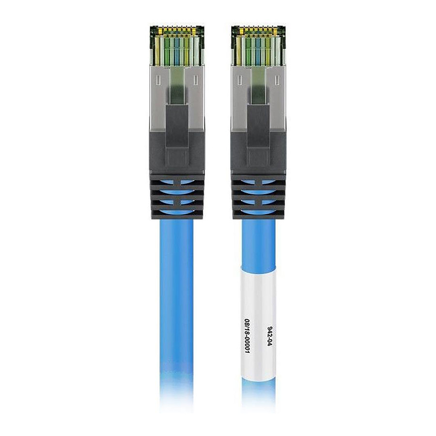 Câble RJ45 Cable RJ45 Cat 8.1 S/FTP (bleu) - 0,5 m