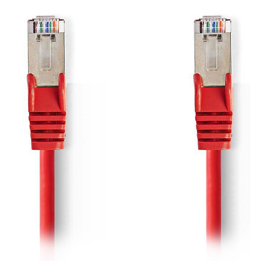 Câble RJ45 Cable RJ45 Cat 5e F/UTP (rouge) - 10 m