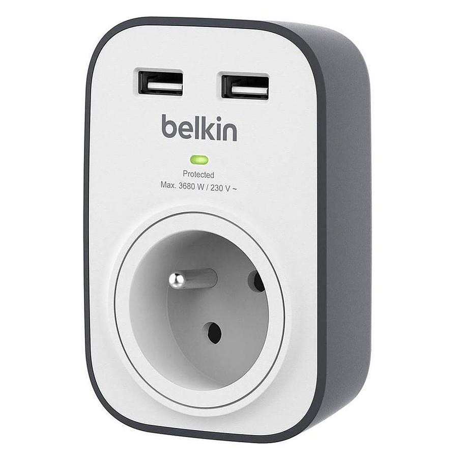 Belkin multiprise parafoudre - 8 x prises + 2 ports USB - Multiprise Belkin  sur