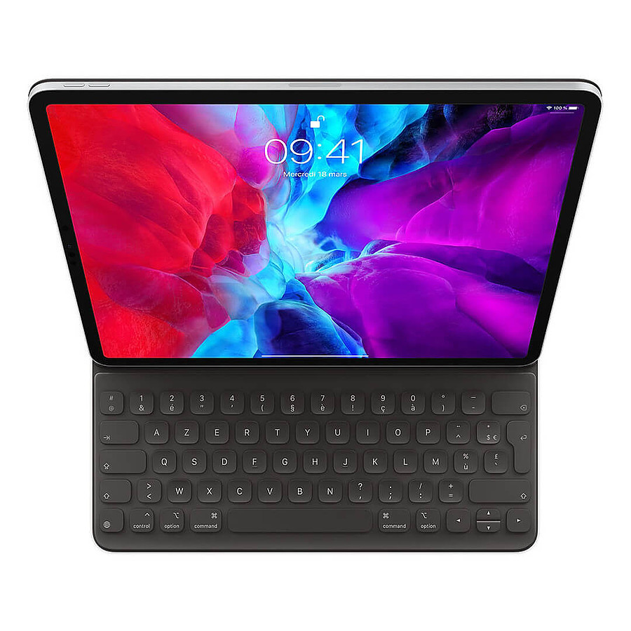 Smart Keyboard Noir pour iPad 9ème génération, 8ème génération et 7ème  génération, iPad Air 10.5 pouces et iPad Pro 10.5 pouces