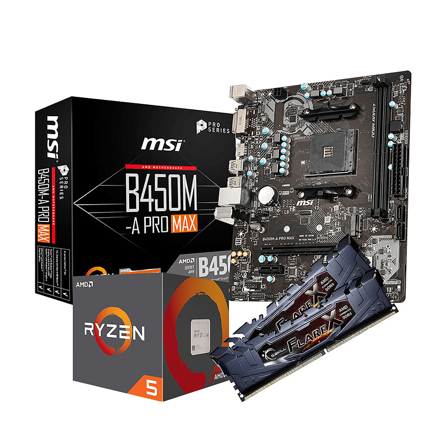 AMD R5 1600AF - MSI B450 - RAM 16Go 3200MHz - Kit upgrade PC Materiel ...