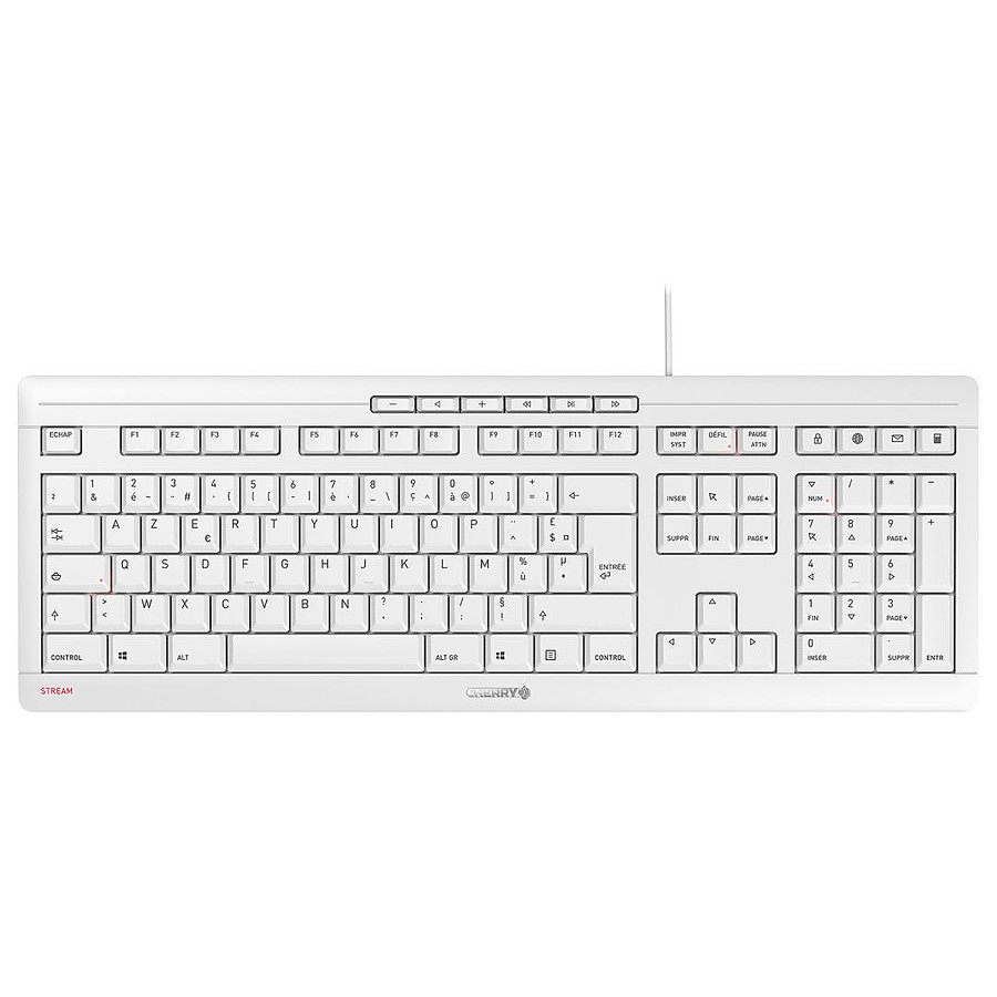 Clavier PC Cherry Stream Keyboard - Gris