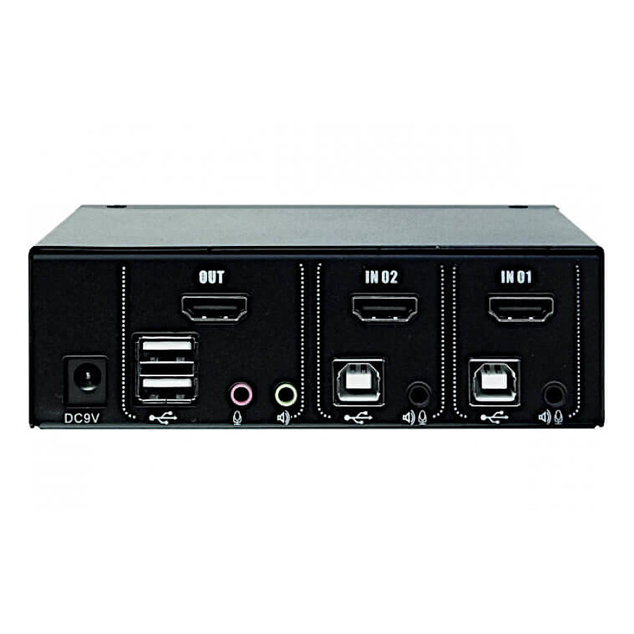 KVM switch HDMI 4K / USB 2.0 - 2 ports avec câbles - KVM Générique