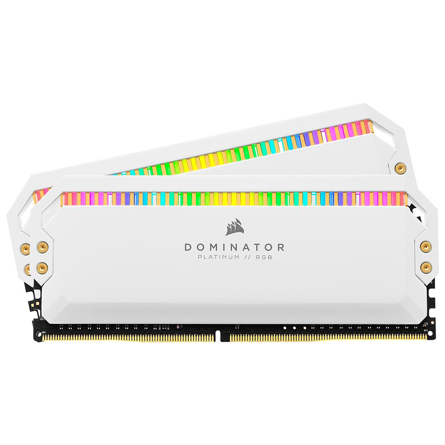 Mémoire Corsair Dominator Platinum RGB White - 2 x 16 Go (32 Go) - DDR4 3200 MHz - CL16