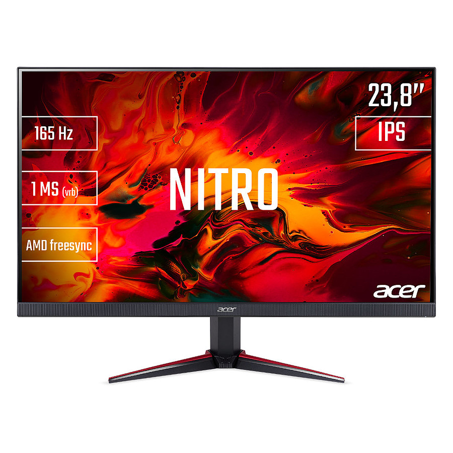 Écran PC 24 Acer Nitro KG241YS3biipf - Full HD, 180Hz, FreeSync, 1ms –