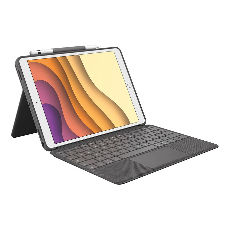 Accessoires tablette tactile Logitech Combo Touch -  iPad (7e, 8e et 9e génération), iPad Air (3e génération) et iPad Pro 10,5 pouces